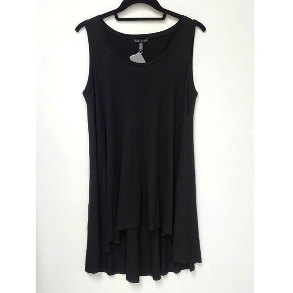 Eileen Fisher Women's Black High-Low Boxy Tank Top Size XS & S - Picture 1 of 7